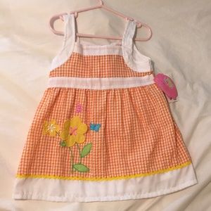NWT Orange Gingham 2T dress